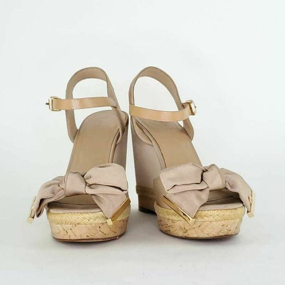 Tory Burch Womens Penny Bow Platform Wedge Sandals - Picture 3 of 5